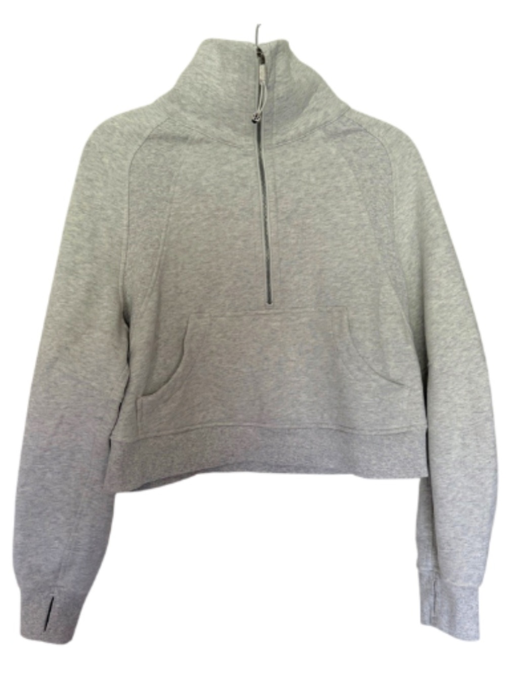 Lululemon Gray Half-Zip Scuba Funnel Neck Sweatshirt